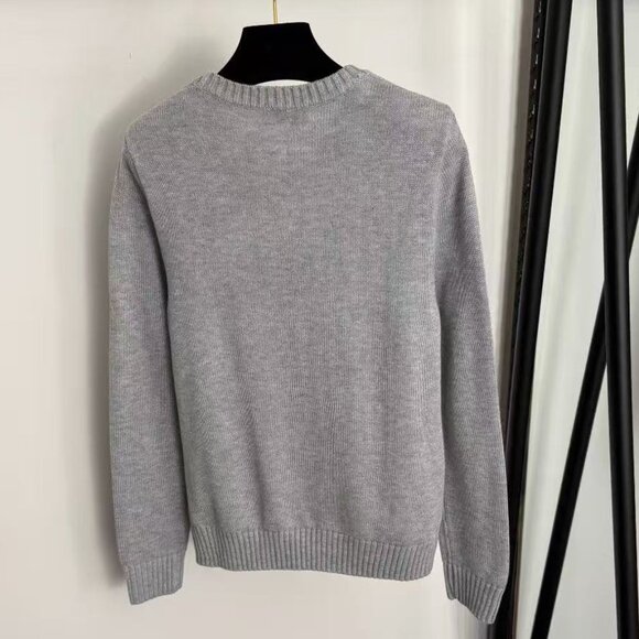 Polo Ralph Lauren Sunglasses Bear Gray Sweater - Picture 2 of 6